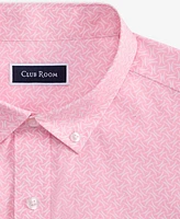 Club Room Men's Luna Regular-Fit Stretch Geo-Print Button-Down Poplin Shirt, Exclusively at Macy's