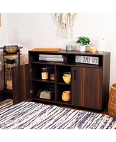 Sunnydaze Decor Anthony 48.5-Inch W Sideboard Buffet Cabinet with Shelves - Coffee Brown