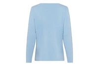 Olsen Women's Mixed Media Sequin Trim T-Shirt