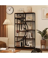 gaomon Retro Open Bookshelf, Tall Storage Rack with 9 Tiers