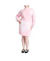 Eloquii Plus Heart Intarsia Mini Dress