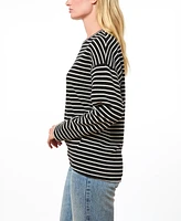 Cable & Gauge Women's Stripe Dolman Sleeve Top