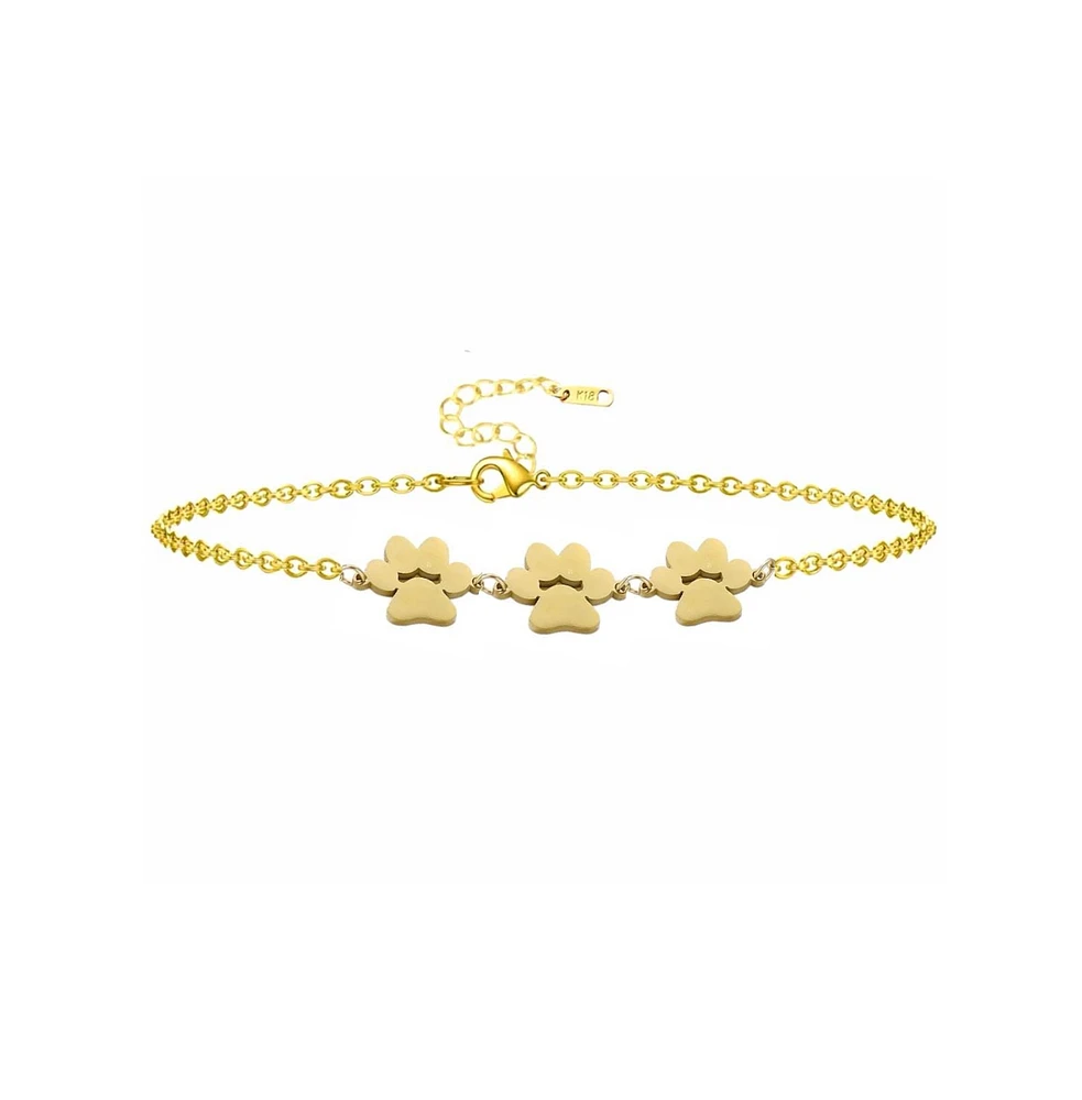 Hollywood Sensation Fureverly Three Paw Print Bracelet for Pet Lovers