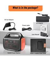 Mondawe 300W Portable Power Station 299.5Wh Solar Generator with Ac Outlet