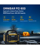 Mondawe 600W Portable Power Station 655.2Wh Solar Generator with Ac Outlet
