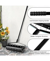 Mecale 21 Inch Manual Lawn Aerator with Detachable Handle