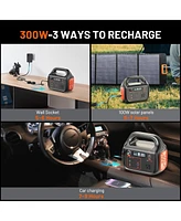 Mondawe 300W Portable Power Station 299.5Wh 2500mAh Solar Generator Power Supply with Ac Outlet