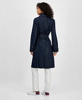 Tommy Hilfiger Women's Belted Denim Trench Coat