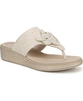 LifeStride Women's Bloom Washable Thong Slip On Wedge Sandals