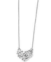 Diamond Cluster 18" Pendant Necklace (1 ct. t.w.) in 14k White Gold