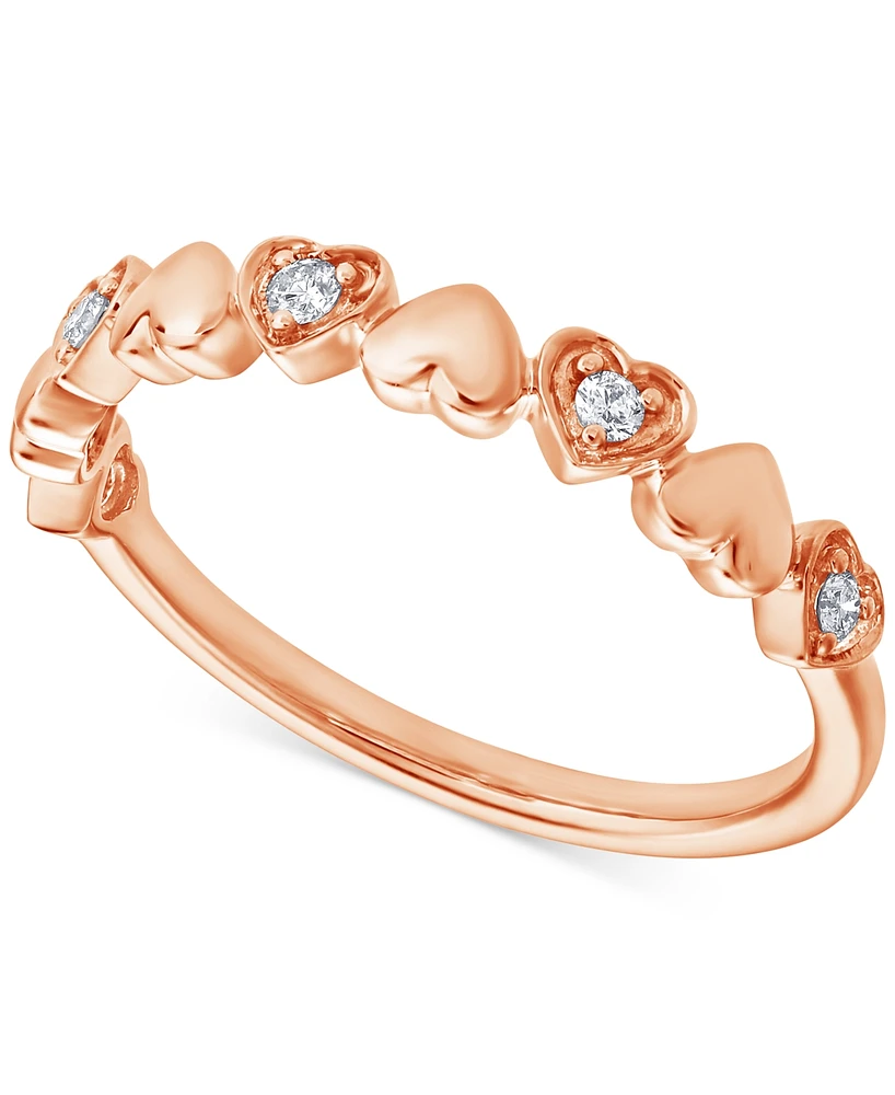 Diamond Heart Ring (1/10 ct. t.w.) in 10k Rose Gold