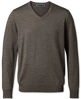 Charles Tyrwhitt Men's Long Sleeve V-Neck Merino Wool Sweater