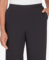 Alfred Dunner Women's Classic Twill Denim Split Hem Capri Pants