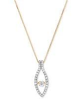 Diamond Marquise 16" Pendant Necklace (1/3 ct. t.w.) in 14k Yellow Gold