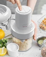 Tzumi Puree 8.5-Cup Food Processor with Stainless Steel Blades, White