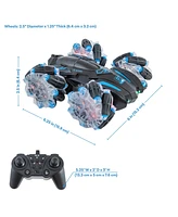 Sunnydaze Decor Double-Sided Remote Control Car - Stunt Rc Car Toy with Lights - 360-Degree Rotation - Birthday or Christmas Gift - Ages 6+