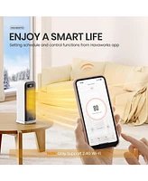 Morento Smart Space Heater, 1500W Electric Heater with Wi-Fi & Voice Control, Portable Heaters with Thermostat for Indoor Use, 12H Timer, Quiet Space