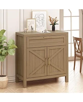 gaomon Buffet Cabinet Sideboard with Storage, 34.3” Modern Buffet Cabinet with Storage, Credenza Buffet Table with 2 Doors and Adjustable Shelf
