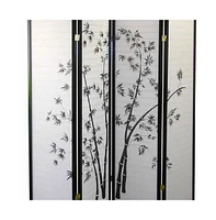 Slickblue Paper 4-Panel Room Divider for Elegant and Practical Space Division