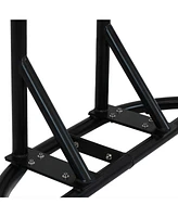 Deluxe Steel U-Shape Hanging Egg Chair Loveseat Stand -Indoor/Outdoor - Powder-Coated Black Finish - 76 Inches Tall