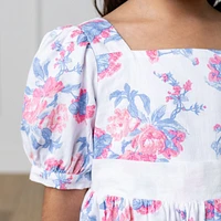 Hope & Henry Toddler Girls Heirloom Organic Short Sleeve Puff Party Dress
