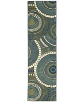 Liora Manne' Marina Circles 1'11"x7'6" Runner Area Rug