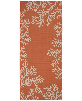Liora Manne' Esencia Coral Edge 1'11"x4'11" Runner Area Rug