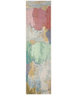 Liora Manne' Marina Watercolor 1'11"x7'6" Runner Area Rug