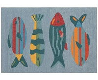 Liora Manne' Frontporch Fishes 1'8"x2'6" Area Rug