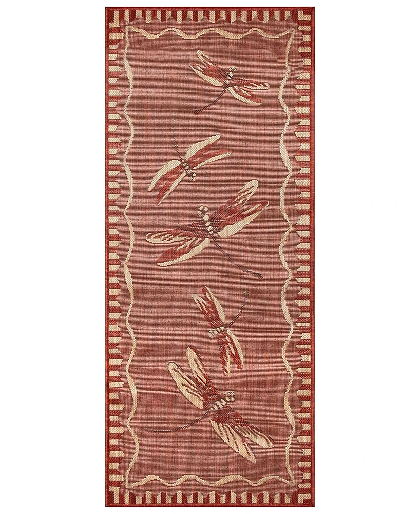 Liora Manne' Carmel Dragonfly 1'11"x4'11" Runner Area Rug