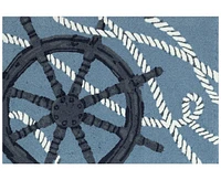 Liora Manne' Frontporch Captain's Wheel 1'8"x2'6" Area Rug