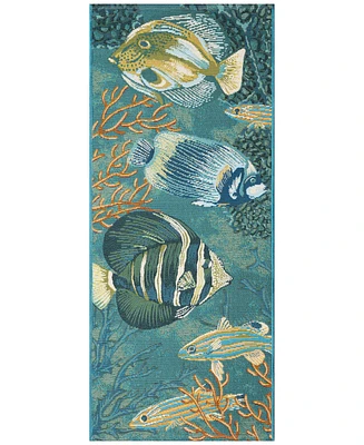 Liora Manne' Esencia Fish 1'11"x4'11" Runner Area Rug