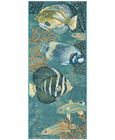 Liora Manne' Esencia Fish 1'11"x4'11" Runner Area Rug