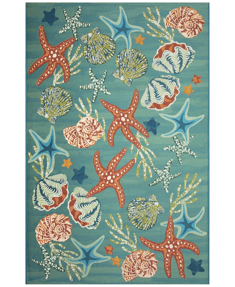 Liora Manne' Marina Starfish Song 8'10"x11'9" Area Rug