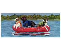 Liora Manne' Frontporch Rafting Dogs 2'x5' Runner Area Rug