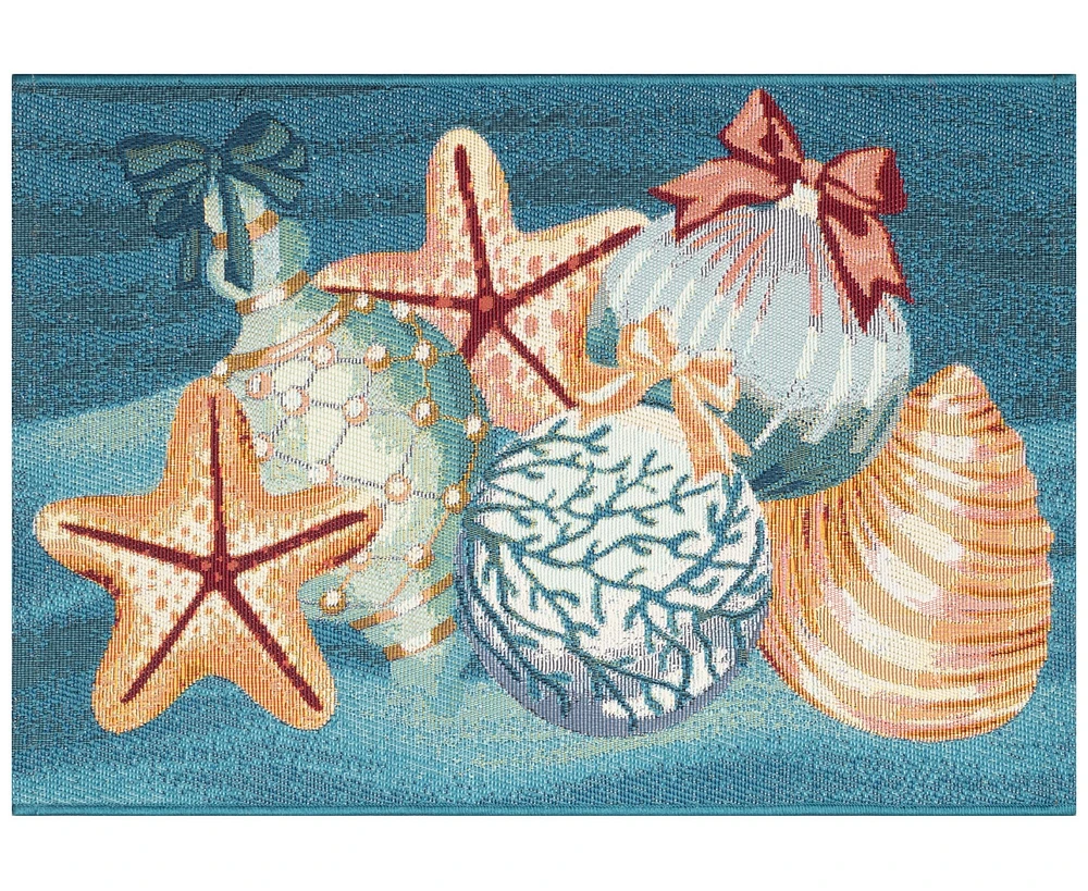 Liora Manne' Esencia Sea Gem Ornaments 2'x2'10" Area Rug