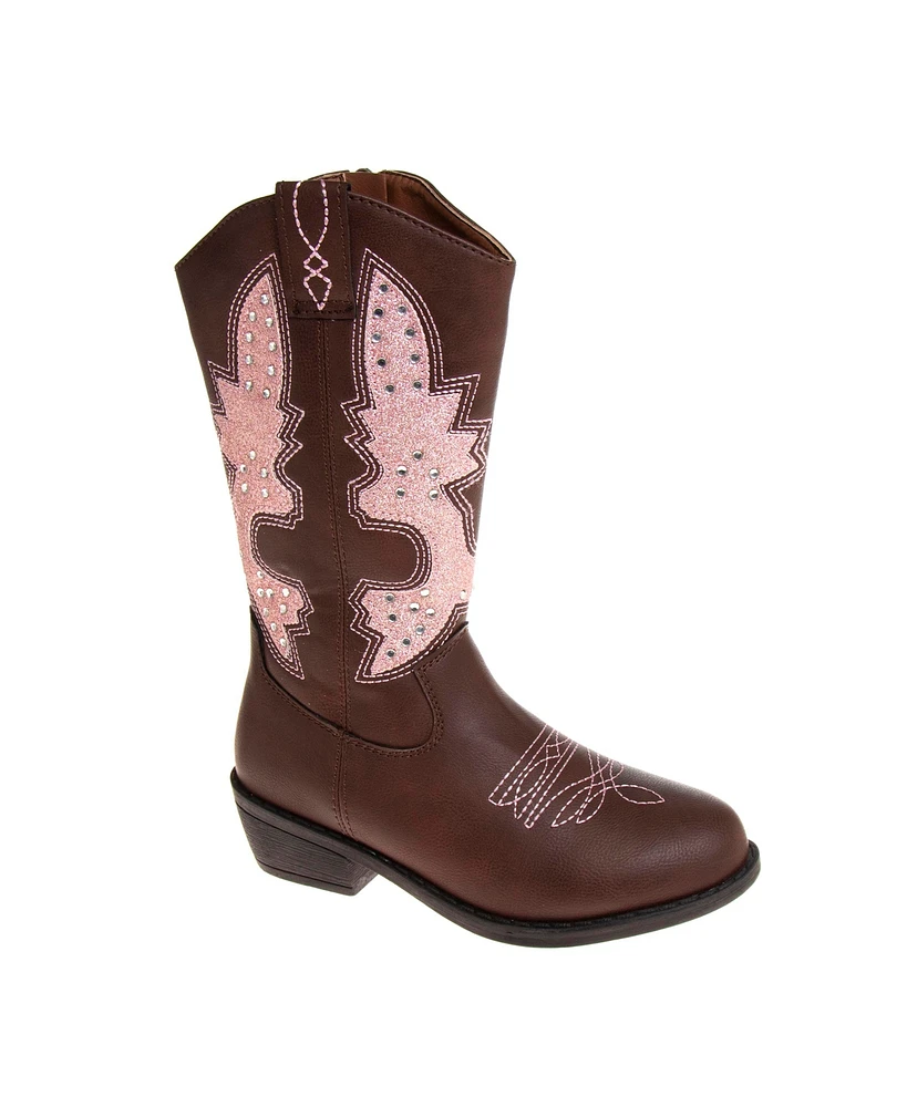 Kensie Girl Little Kids Zip-Up Cowgirl Boots