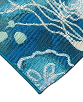 Liora Manne' Marina Jelly Fish 1'11"x7'6" Runner Area Rug