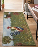 Liora Manne' Esencia Rooster Farm 1'11"x4'11" Runner Area Rug