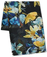 Calvin Klein Abstract Floral Chiffon Scarf