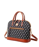 Dooney & Bourke Athletics Signature Domed Zip Satchel Purse