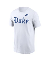 Nike Men's White Duke Blue Devils Old English T-Shirt