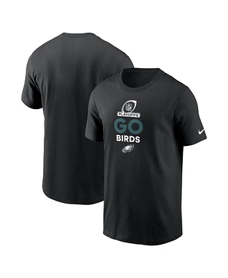 Nike Men's Black Philadelphia Eagles 2024 Nfl Playoffs T-Shirt