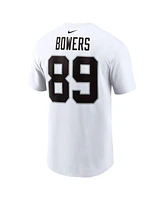 Nike Men's Brock Bowers White Las Vegas Raiders Name Number T-Shirt