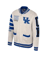 Colosseum Women's Cream Kentucky Wildcats Jacquard Full-Zip Sweater