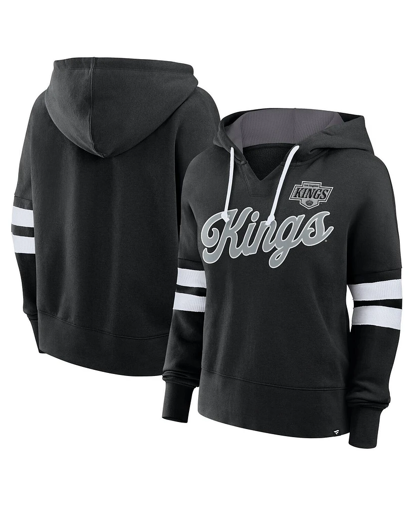 Fanatics Women's Black Los Angeles Kings Seize Fleece Pullover Hoodie