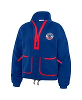 Wear by Erin Andrews Royal Buffalo Bills Polar Fleece Half-Zip Jacket