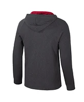 Colosseum Men's Charcoal Alabama Crimson Tide Dujour Raglan Long Sleeve Henley Hoodie T-Shirt