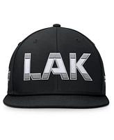 Fanatics Men's Black Los Angeles Kings Authentic Pro Rink Snapback Hat