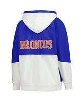 Starter Women's White Denver Broncos Scrimmage Full-Zip Hoodie